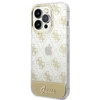 Guess GUHCP14LHG4MHG Apple iPhone 14 Pro6,1" auksinis kietasis dėklas 4G šablono scenarijus