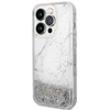 Apple iPhone 14 Pro Guess dėklas Liquid Glitter Marble (GUHCP14LLCSGSGH) baltos spalvos