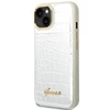 Apple Guess dėklas iPhone 14 6,1 GUHCP14SHGCRHS sidabrinis kietasis dėklas Croco Collection