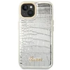 Apple Guess dėklas iPhone 14 6,1 GUHCP14SHGCRHS sidabrinis kietasis dėklas Croco Collection