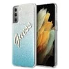 Dėklas GUESS HARD CASE GLITTER GRADIENT SCRIPT SAMSUNG GALAXY S21 PLUS Mėlynas