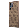 Guess 4G Metal Gold Logo - dėklas skirtas Samsung Galaxy S22 Ultra Brown