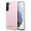 Samsung Galaxy S22 Plus Guess silikoninis dėklas Script Metal Logo (GUHCS22MLSLMGLA) violetinės spalvos