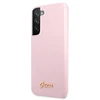 Samsung Galaxy S22 Plus Guess silikoninis dėklas Script Metal Logo (GUHCS22MLSLMGLA) violetinės spalvos
