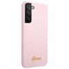 Samsung Galaxy S22 Plus Guess silikoninis dėklas Script Metal Logo (GUHCS22MLSLMGLA) violetinės spalvos