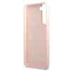 Samsung Galaxy S22 Plus Guess silikoninis dėklas Script Metal Logo (GUHCS22MLSLMGPP) light rožinės spalvos