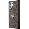 Guess GUHCS24LPGS4TDW S24 Ultra S928 dėklas telefonui rudos spalvos Grip Stand 4G Triangle Strass