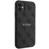 Dėklas GUESS GUHMN61G4GFRK IPHONE 11 6.1 " / XR Juodas / Juodas HARDCASE 4G COLLECTION LEATHER METAL LOGO MAGSAFE