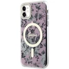 Dėklas GUESS GUHMN61HCFWSP IPHONE 11 / XR 6.1 "Rožinis / Rožinis HARDCASE FLOWER MAGSAFE