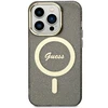 Guess dėklas skirtas iPhone 11 GUHMN61HCMCGK juodas kietas dėklas Glitter Gold MagSafe