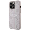 Apple iPhone 13 Pro Guess dėklas 4G Printed Stripe MagSafe (GUHMP13LP4RPSP) rožinės spalvos