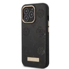 Apple iPhone 13 Pro Guess dėklas Peony Logo Plate MagSafe (GUHMP13LSAPSTK) juodos spalvos