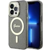 Apple iPhone 14 Pro Guess dėklas Glitter Gold MagSafe (GUHMP14LHCMCGK) juodos spalvos