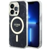 Dėklas GUESS GUHMP14LPCUMAK IPHONE 14 PRO 6.1 "Juodas/Juodas HARDCASE MARBLE MAGSAFE
