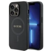 Apple iPhone 14 Pro Guess dėklas Saffiano MagSafe (GUHMP14LPSAHMCK) juodos spalvos