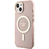 Dėklas GUESS GUHMP14MHCCGP IPHONE 14 PLUS / 15 PLUS 6.7 "Rožinis / Rožinis HARDCASE GLITTER GOLD MAGSAFE