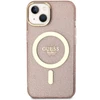 Dėklas GUESS GUHMP14MHCCGP IPHONE 14 PLUS / 15 PLUS 6.7 "Rožinis / Rožinis HARDCASE GLITTER GOLD MAGSAFE