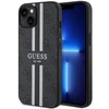 Guess telefono dėklas iPhone 14 Plus 6,7 GUHMP14MP4RPSK juodas hartelefono dėklas Magsafe 4G Printed Stripes