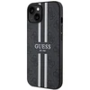 Guess telefono dėklas iPhone 14 Plus 6,7 GUHMP14MP4RPSK juodas hartelefono dėklas Magsafe 4G Printed Stripes