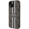 Dėklas GUESS GUHMP14MP4RPSW IPHONE 14 PLUS / 15 PLUS 6.7 "BROWN / BROWN HARDCASE 4G PRINTED STRIPES MAGSAFE