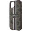 Dėklas GUESS GUHMP14MP4RPSW IPHONE 14 PLUS / 15 PLUS 6.7 "BROWN / BROWN HARDCASE 4G PRINTED STRIPES MAGSAFE