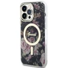 Apple iPhone 14 Pro Max Guess dėklas Flower MagSafe (GUHMP14XHCFWSK) juodos spalvos