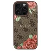 Guess GUHMP16LP4ROPEMCW Apple iPhone 16 Pro 6.3" dėklas telefonui rudos spalvos 4G Flowers Print MagSafe