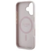 Guess GUHMP16SP4ROPEMCP Apple iPhone 16 6.1″ rožinės spalvos kietas dėklas 4G Flowers Print MagSafe