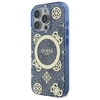 Apple iPhone 16 Pro Max Guess IML Peony On 4G Background MagSafe (GUHMP16XH4PYEEB) dėklas telefonui mėlynos spalvos