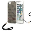Apple iPhone SE 2022 / SE 2020 / 7 / 8 Guess dėklas 4G Print Strap (GUOHCI8H4STW) rudos spalvos