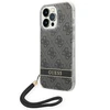Apple iPhone 14 Pro Guess dėklas 4G Print Strap (GUOHCP14LH4STK) juodos spalvos