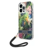 Apple iPhone 14 Pro Max Guess dėklas Flower Strap (GUOHCP14XHFLSB) mėlynos spalvos