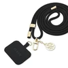 Guess GUOUCNMG4EK Universal CBDY Cord Strap dėklas telefonui juodos spalvos Nylon 4G Metal Charm