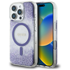 Dėklas Guess HC Resin Bottom Glitter Apple iPhone 16 Pro MagSafe violetinės spalvos