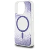 Dėklas Guess HC Resin Bottom Glitter Apple iPhone 16 Pro Max MagSafe violetinės spalvos