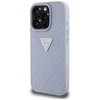 Dėklas Guess Hot Stamp 4G Pattern Triangle Metal Logo Apple iPhone 16 Pro Max violetinės spalvos