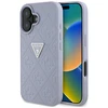 Guess Hot Stamp 4G Pattern Triangle Metal Logo Apple iPhone 16 dėklas telefonui violetinės spalvos