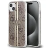 Apple iPhone 14 plus / 15 plus Guess dėklas IML 4G Gold Stripe (GUHCP15MH4PSEGW) rudos spalvos