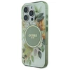 Guess IML Flower &amp; Tonal Circle MagSafe - dėklas skirtas Apple iPhone 16 Pro Max Žalias