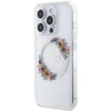 Dėklas GUESS GUHMP15LHFWFFCT IPHONE 15 PRO 6.1 "SKAIDRUS KIETAS DĖLIS IML FLOWERS WREATCH MAGSAFE