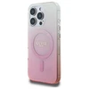 Guess IML Glitter Gradient MagSafe - dėklas skirtas Apple iPhone 16 Pro Max Rožinė