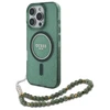 Guess IML Glitter With Pearl Strap MagSafe - dėklas skirtas Apple iPhone 16 Pro Max Žalias