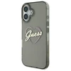 Guess IML Heart Apple iPhone 16 Plus - dėklas telefonui juodos spalvos