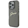 Guess IML Heart Apple iPhone 16 Pro - dėklas telefonui juodos spalvos