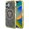 Guess IML 4G Glitter and Triangle Logo MagSafe Apple iPhone 16 dėklas telefonui rudos spalvos