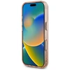 Guess IML Metal Glitter 4G Circle Triangle MagSafe dėklas, skirtas iPhone 16 Pro Max - Rožinė