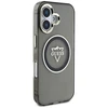 Dėklas Guess IML Metal Mountain Logo MagSafe Apple iPhone 16 juodos spalvos