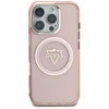 Guess IML Metal Mountain Logo MagSafe Apple iPhone 16 Pro Max dėklas telefonui rožinės spalvos
