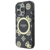 Guess GUHMP16XH4PYEEK Apple iPhone 16 Pro Max 6.9" dėklas telefonui juodos spalvos IML Peony On 4G Background MagSafe