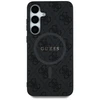 Guess Leather 4G Colored Ring Classic Logo MagSafe Samsung Galaxy S25 dėklas telefonui juodos spalvos